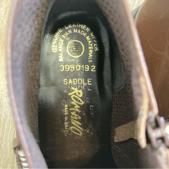 Romano Ridolfi women’s sz 5 leather brown Saddle ankle booties- vintage Brazil - Picture 10 of 10